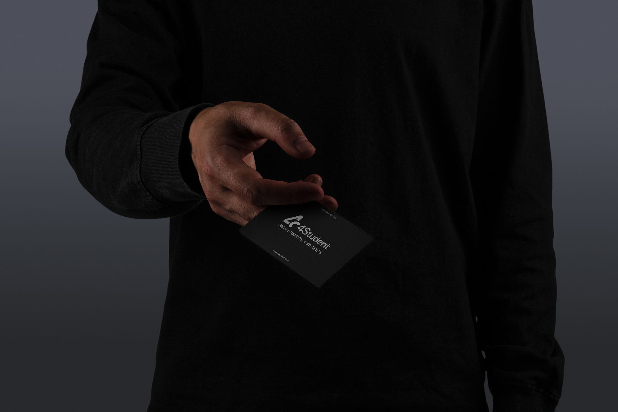 4Student business card held out